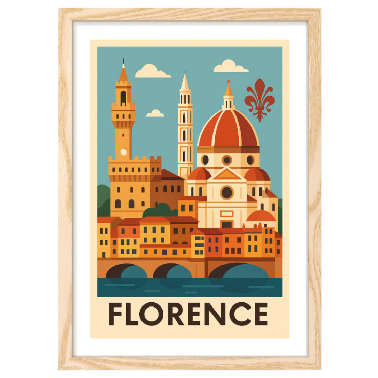       Poster décoratif Florence Italie rétro
    