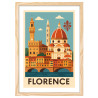 Poster décoratif Florence Italie rétro - Affiches
