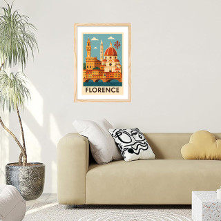 Boutique affiche Florence – Poster vintage déco murale Toscane