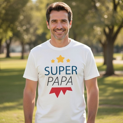 Achat t-shirt Super Papa - Idée cadeau originale à offrir