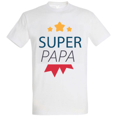 T-shirt Super Papa - Idée cadeau originale à offrir