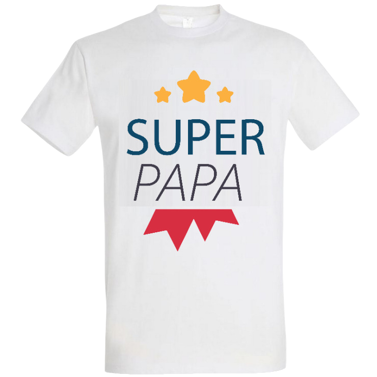 T-shirt Super Papa - Idée cadeau originale à offrir