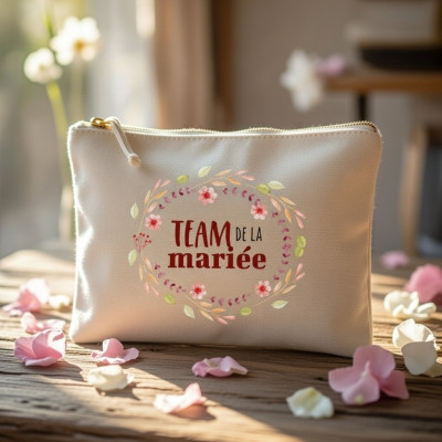 Pochette EVJF en coton Team de la mariée