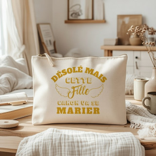 Trousse maquillage EVJF "Cette fille va se marier"