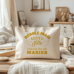 Trousse maquillage EVJF "Cette fille va se marier"