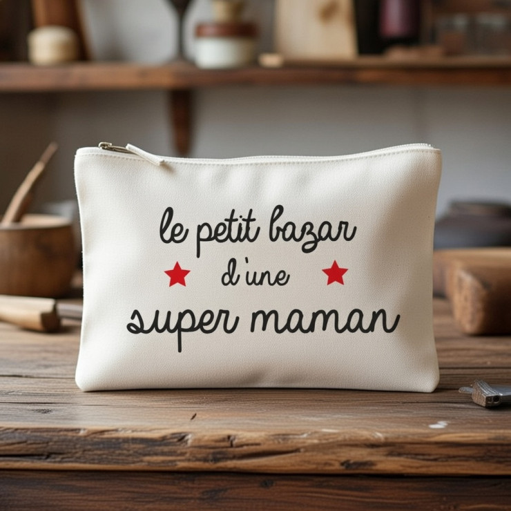 Pochette maquillage pour maman personnalisé en France