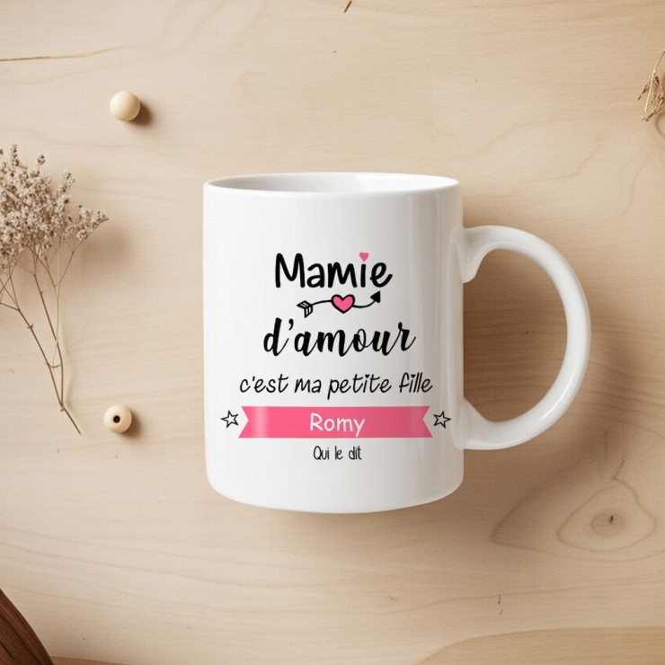 Mug blanc pour Mamie à personnaliser