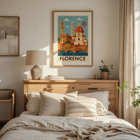       Affiche Florence – Poster vintage déco murale Toscane
    