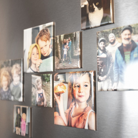       Magnet photo carré personnalisé frigo
    