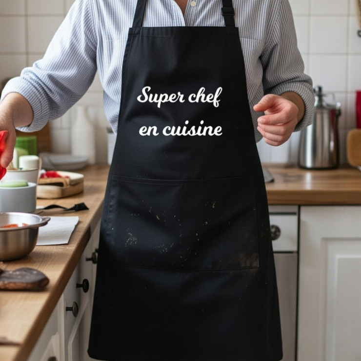 Tablier de cuisine à personnaliser - Texte & logo