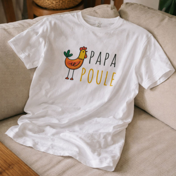 T-shirt personnalisé papa Poule