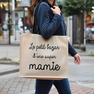 Boutique cabas personnalisé Mamie - Sac pratique pour tout emporter