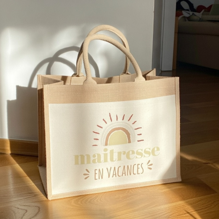 Sac original pour maitresse en vacances