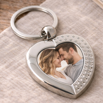 Boutique porte-clés photo à personnaliser en forme de cœur