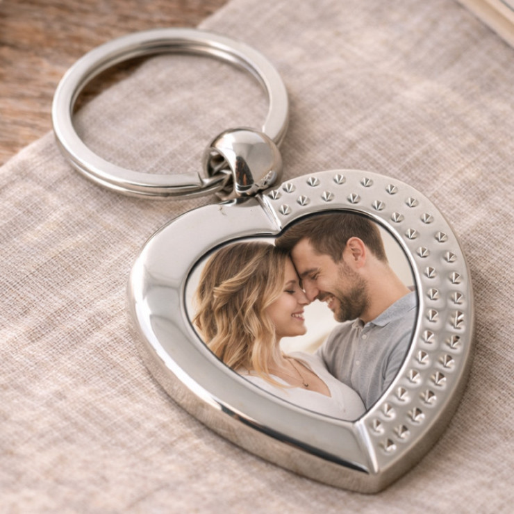 Porte-clés cœur personnalisé - Saint-Valentin