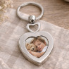 Porte-clés personnalisable en forme de cœur - Porte-clés photo