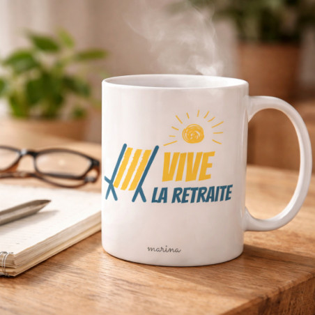       Mug Vive la retraite - cadeau humour départ retraite
    