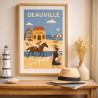 Affiche de Deauville - Cadre bois