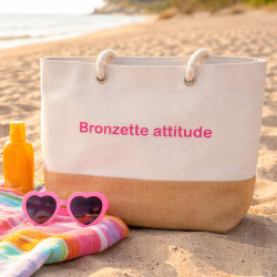 Sac de plage "Bronzette attitude"