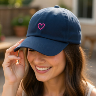 Casquette cœur brodé