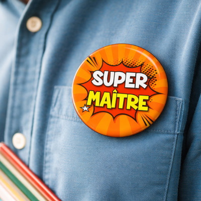 Badge Super maître - Cadeau fin d'année