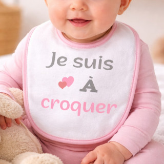 Bavoir fille Je suis à croquer