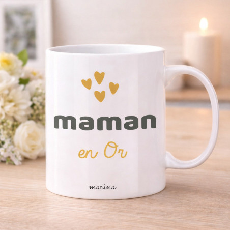       Mug Maman en or - Cadeau original fête des mères
    