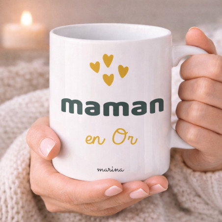       Mug maman en or - Cadeau fête des Mères
    