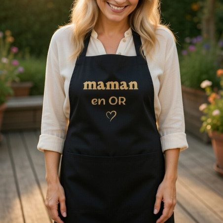      Tablier Maman en OR - Cadeau anniversaire
    