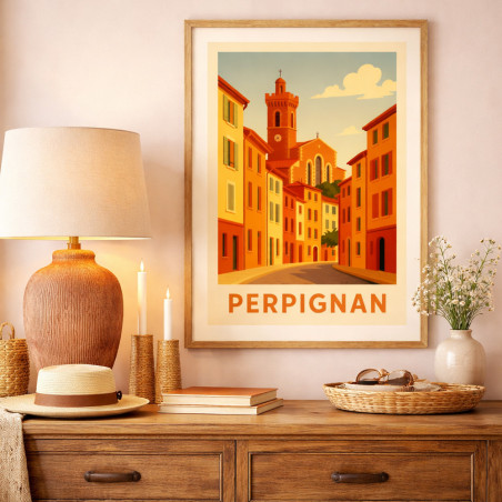       Affiche de Perpignan - Souvenir de vacances
    