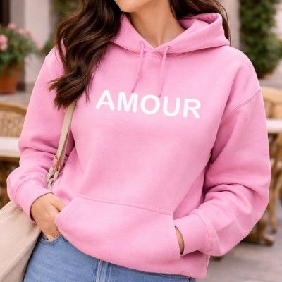 Sweat capuche AMOUR - Cadeau anniversaire femme