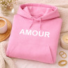 Sweat capuche AMOUR - Idées cadeau fête des mères - Sweat femme