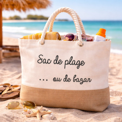 Achat sac de plage fourre-tout : pratique et plein d'humour