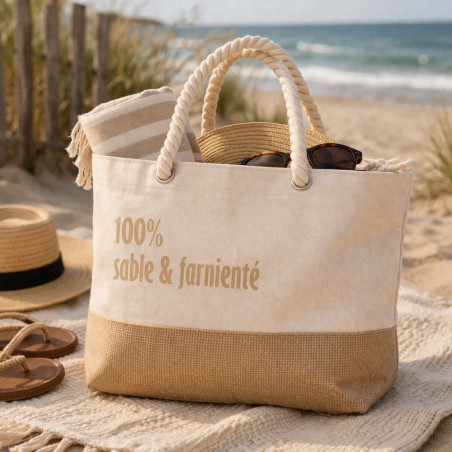       Sac de plage "100% sable & farniente"
    