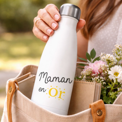 Bouteille Maman or - Idée cadeau pratique