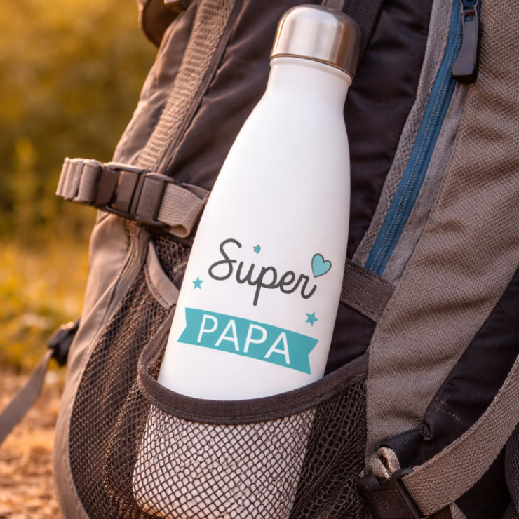 Bouteille isotherme PAPA - cadeau pratique et durable pour la fête des Pères