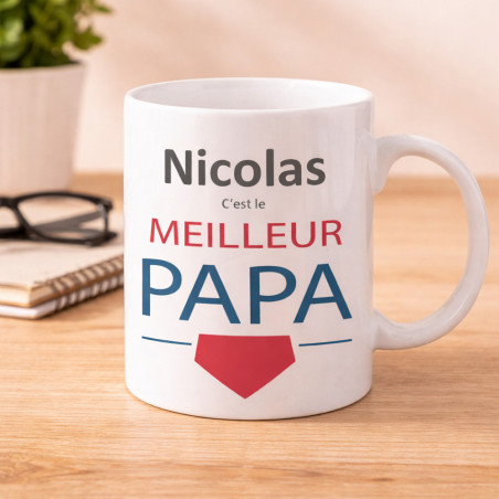       Mug personnalisé Papa - cadeau fête des pères avec prénom
    