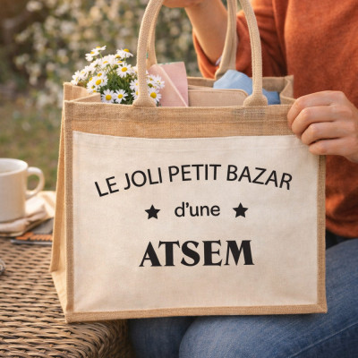 Cabas atsem - Sac pratique pour la fin d'école - Cadeau de remerciement