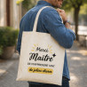 Tote bag merci Maitre - Cadeau personnalisé pour remercier - Tote bag homme