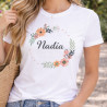 T-shirt couronne de fleur femme - T-shirts Femme