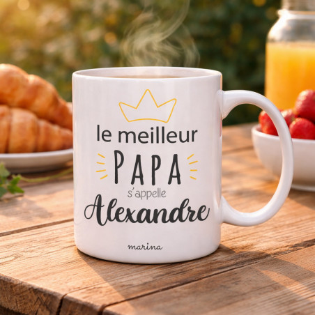       Mug Le meilleur Papa s'appelle - mug prénom papa
    