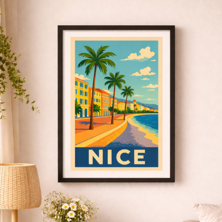 Affiche de Nice - Décoration Côte d'azur Niçoise