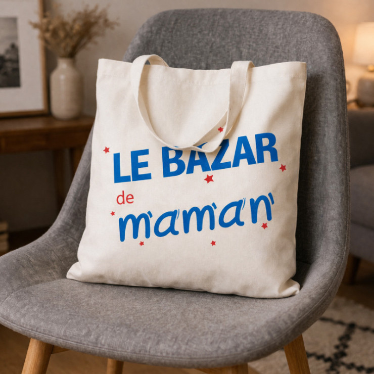 Tote bag Le bazar de maman - Idée cadeau pratique