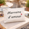 Pochette Marraine d'amour  - Cadeau tendre pour marraine - Trousses