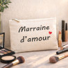 Pochette Marraine d'amour - Pratique et élégante pour tous les jours - Trousses