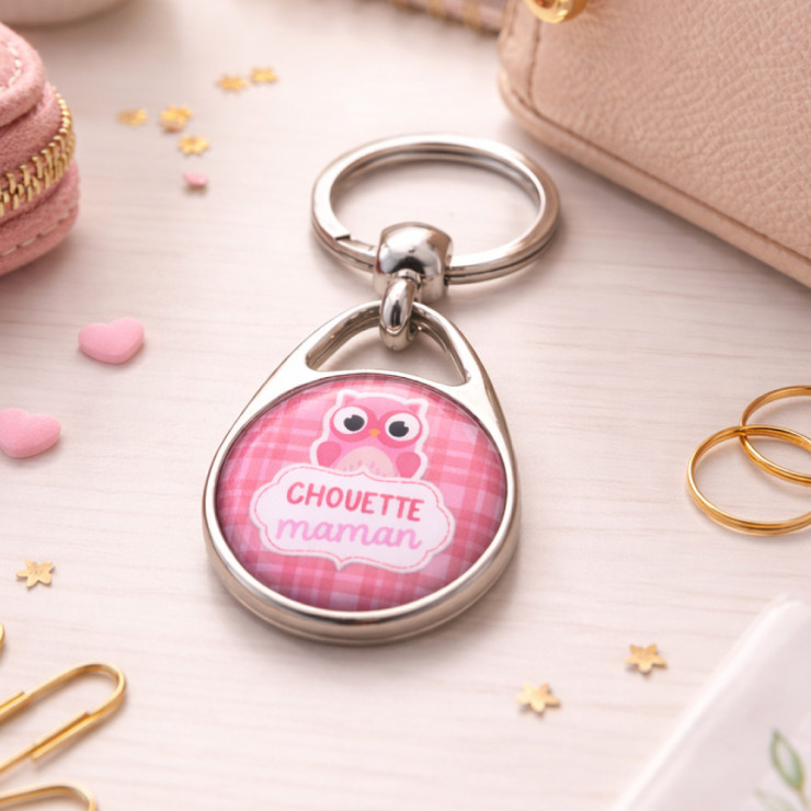 Porte clés chouette maman - Design adorable avec un message tendre pour faire fondre le cœur des mamans