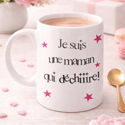 Mug maman qui déchire - Idée cadeau pratique et pleine d’amour
