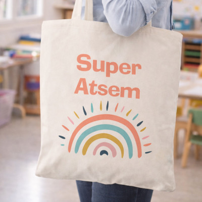 Tote bag Super Atsem - Cadeau original pour une ATSEM