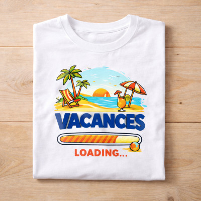 T-shirt homme Vacances Loading - Idée cadeau homme