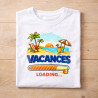T-shirt homme Vacances Loading - Idée cadeau homme - T-shirt Homme